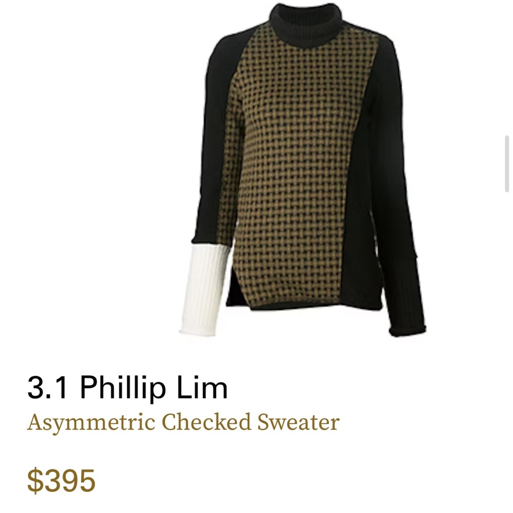 3.1 Phillip Lim
Asymmetric Checked Sweater